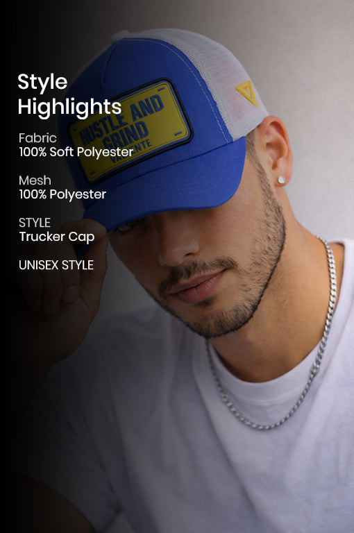 
                  
                    "Hustle and Grind" Trucker Hat — No Excuses, Just Results
                  
                