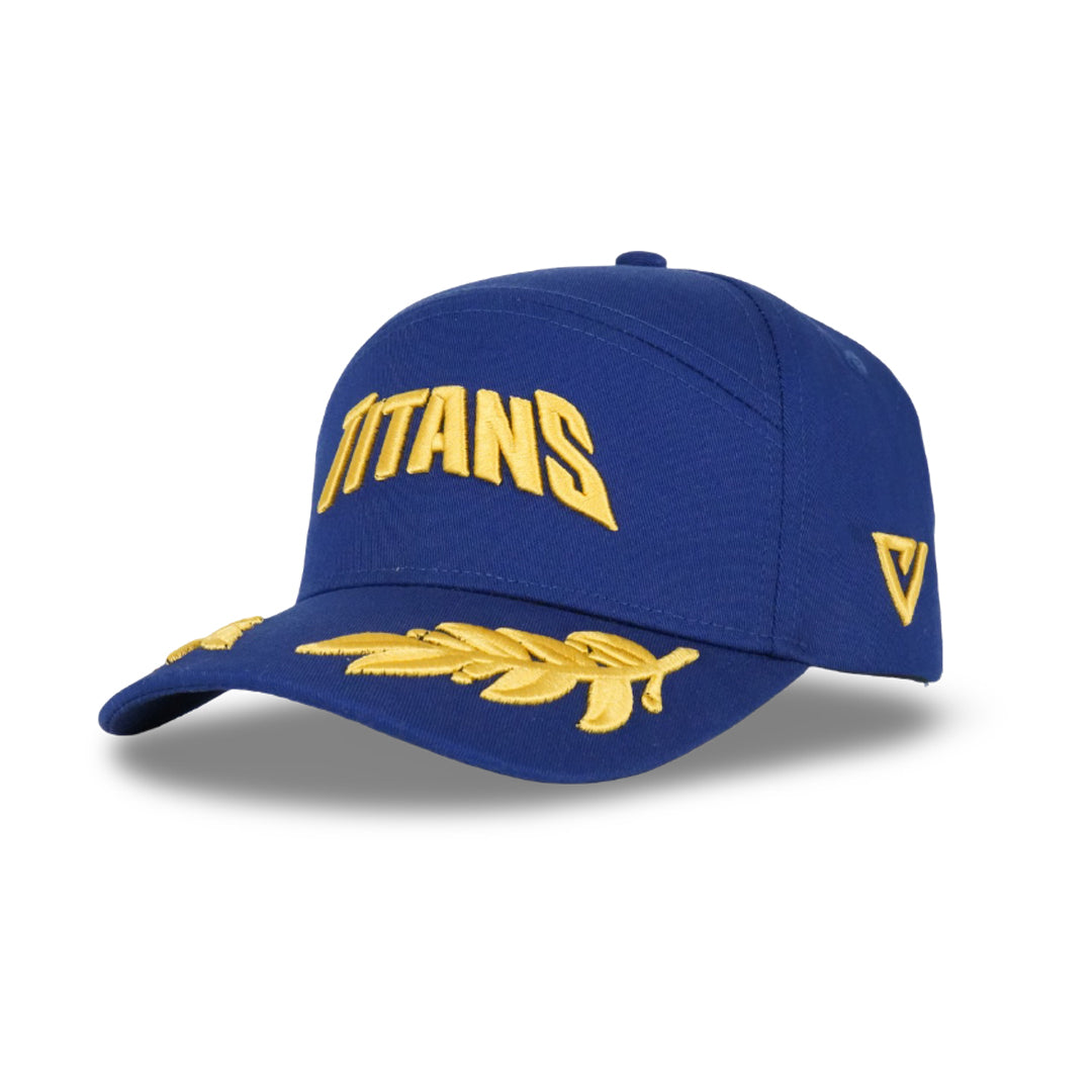 ValienteCaps Titans Victory Cap, black and gold baseball cap with embroidered Titans logo and adjustable strap.