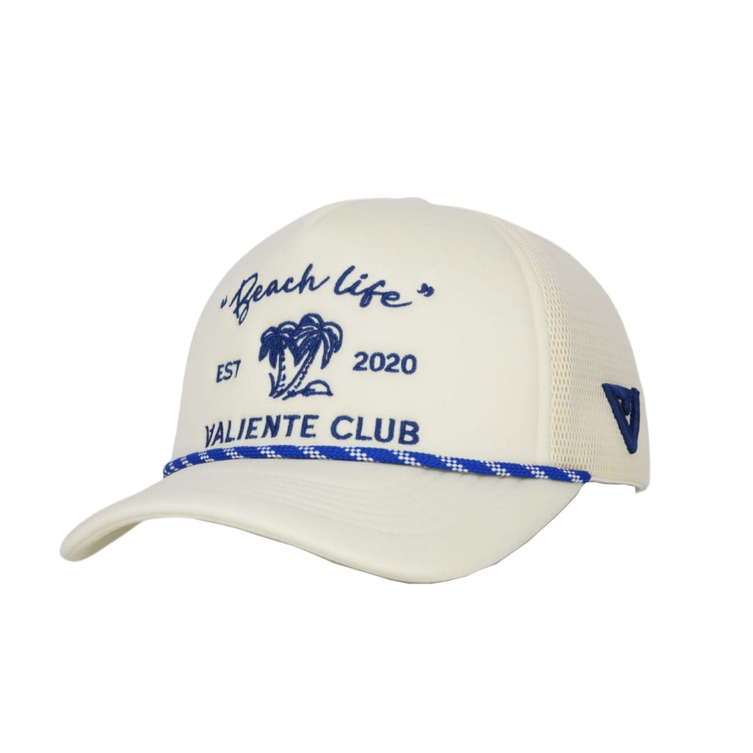 Beach Life Club cap by ValienteCaps featuring a stylish embroidered logo on a casual baseball hat.
