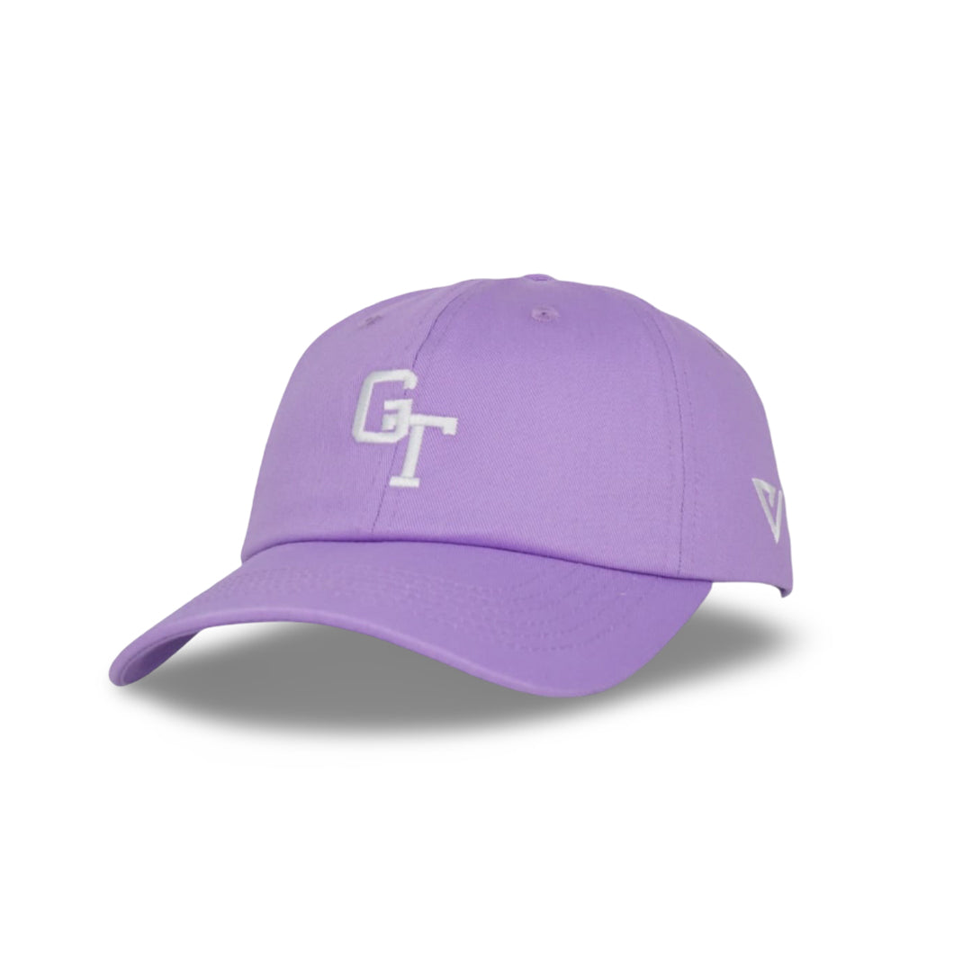 ValienteCaps GT Purple dad hat featuring a curved brim and adjustable strap, stylish casual accessory in vibrant purple.