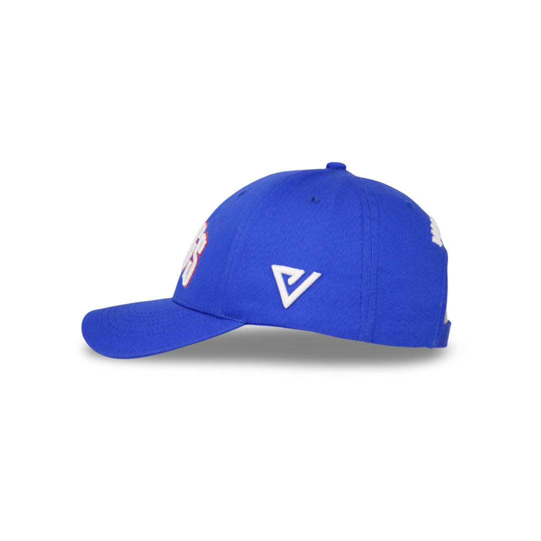 
                  
                    Valientecaps Kings Classic Blue cap with adjustable strap and embroidered logo, front view showing vibrant blue color and classic design.
                  
                