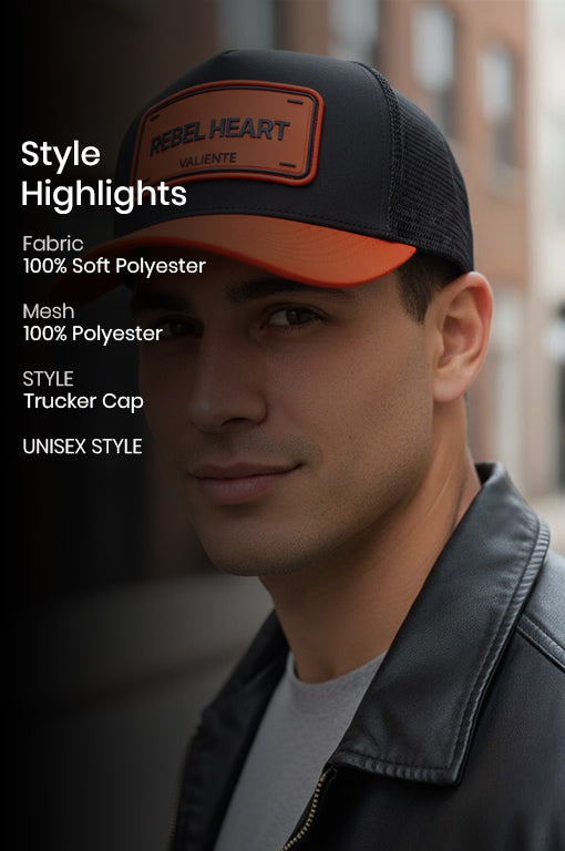 
                  
                    "Rebel Heart" Trucker Hat Premium Rubber Logo
                  
                