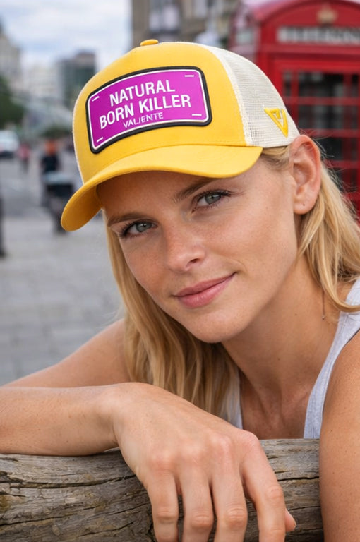 
                  
                    "Natural Born Killer" Trucker Hat Premium Rubber Logo
                  
                