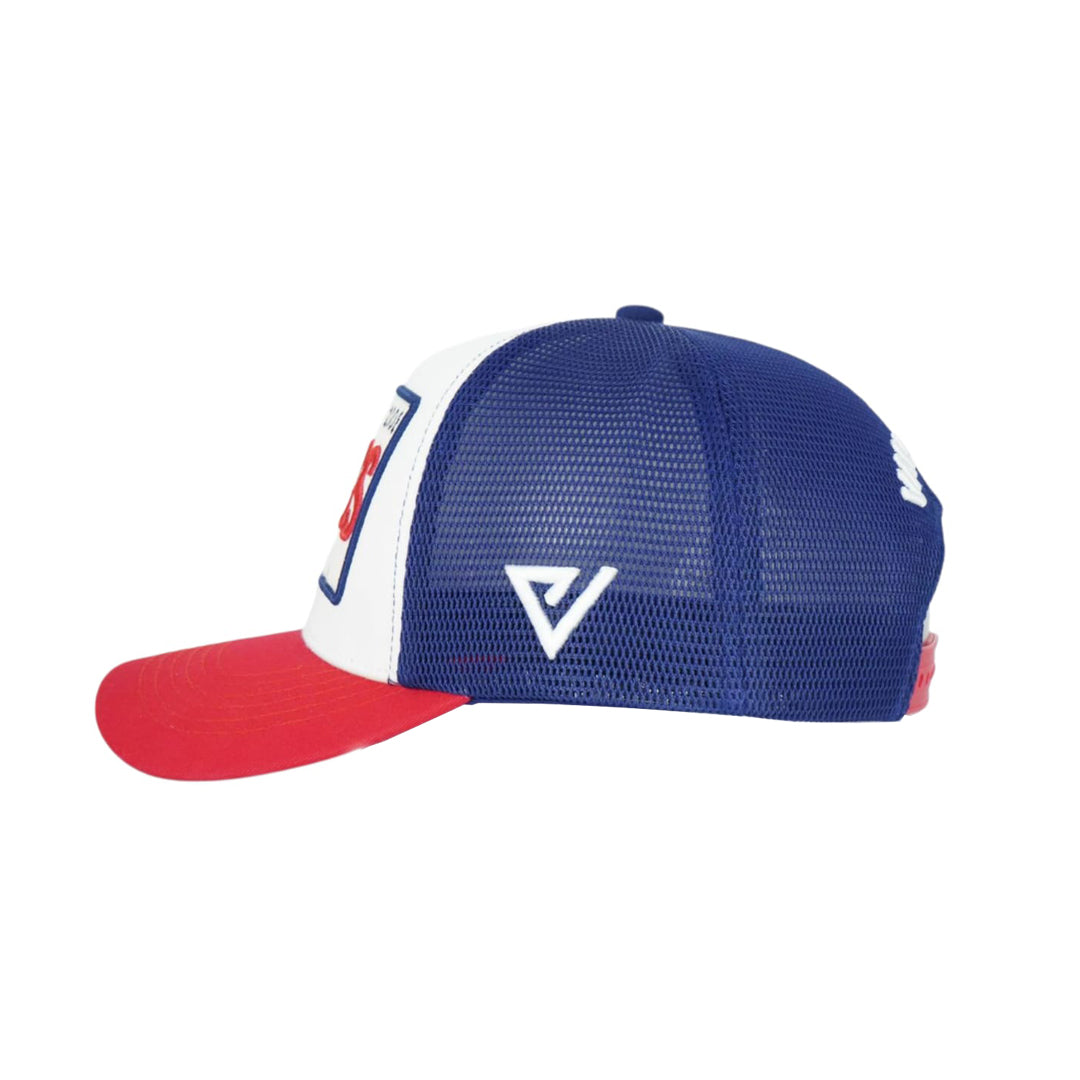 
                  
                    ValienteCaps Kings Trucker Cap with mesh back and adjustable strap, featuring a bold embroidered logo on the front.
                  
                