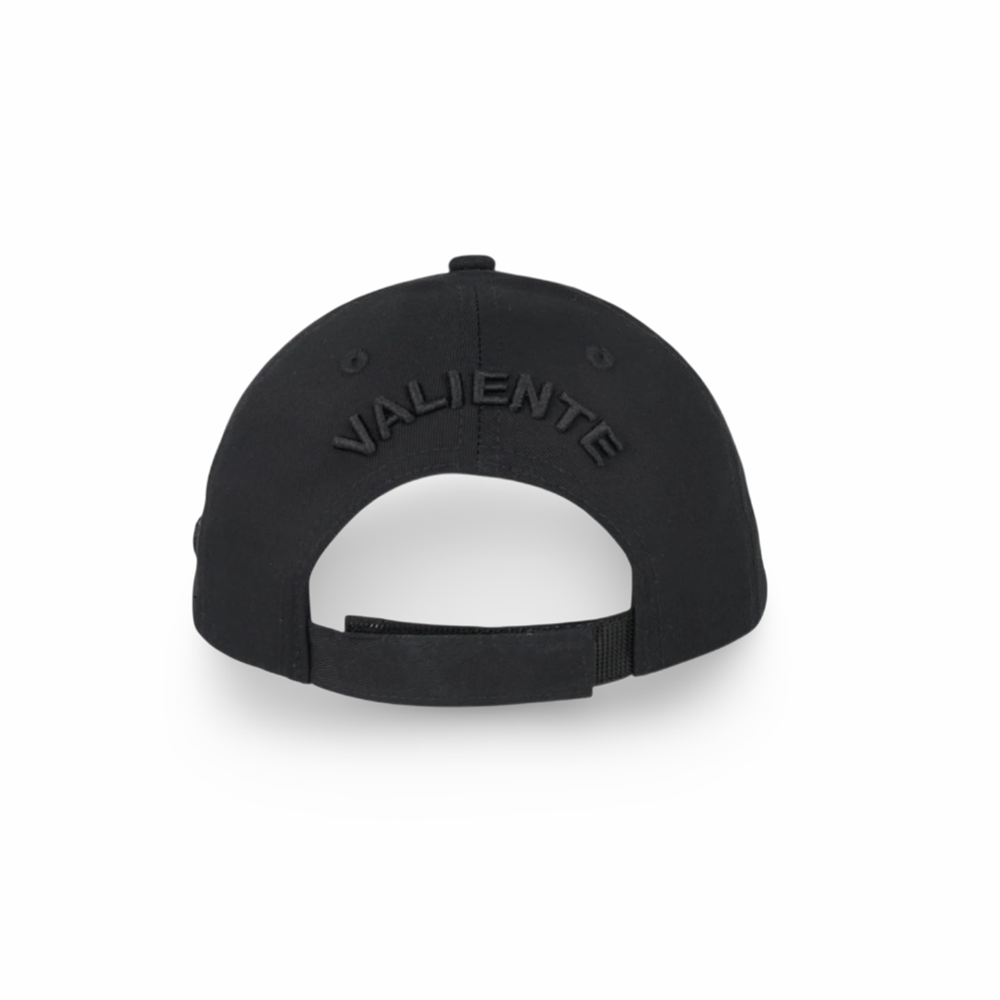 
                  
                    Black GT baseball cap by valientecaps, showing the front view with adjustable strap and embroidered logo on the crown.
                  
                