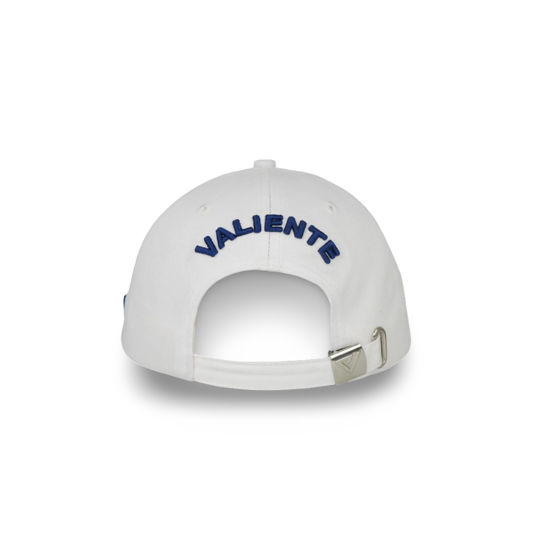 
                  
                    ValienteCaps GT White baseball cap with adjustable strap and embroidered logo on front, casual headwear for sports and everyday wear.
                  
                