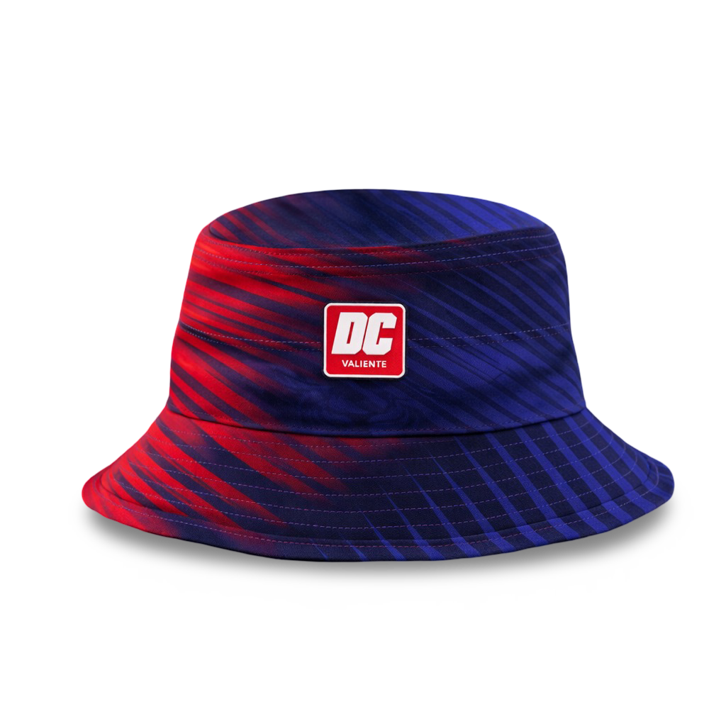 ValienteCaps DC Dynamic Drift Bucket hat with adjustable strap and embroidered logo, black color, casual style for streetwear.