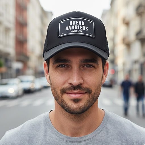 "Break Barriers" Trucker Hat — Smash Limits, Rise Higher - valientecaps