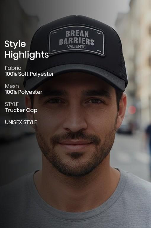 
                  
                    "Break Barriers" Trucker Hat — Smash Limits, Rise Higher - valientecaps
                  
                