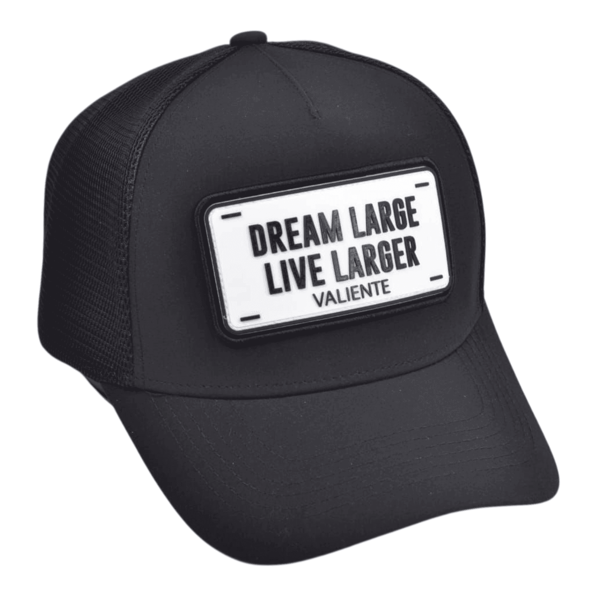 "Dream Large, Live Larger" Trucker Hat — Chase Big, Live Bold - valientecaps