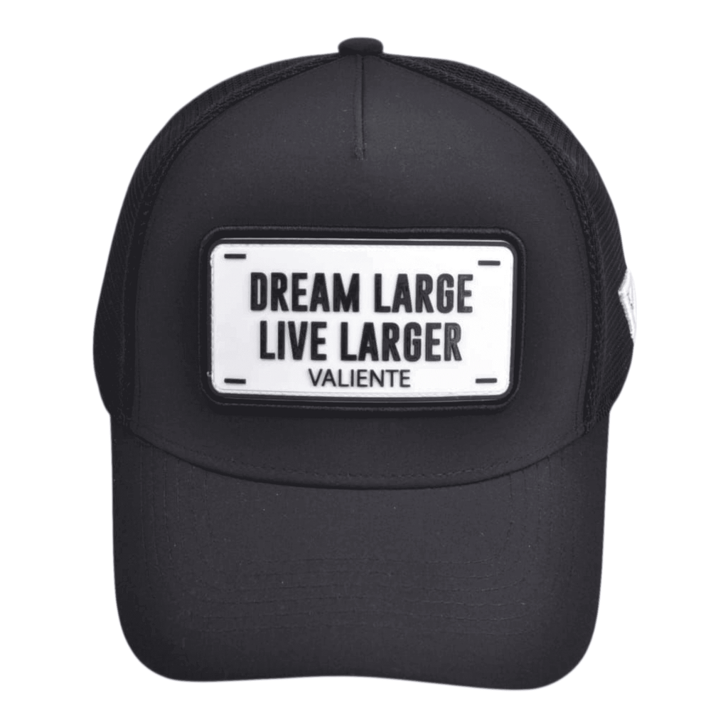 "Dream Large, Live Larger" Trucker Hat — Chase Big, Live Bold - valientecaps