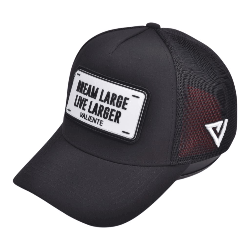 "Dream Large, Live Larger" Trucker Hat — Chase Big, Live Bold - valientecaps