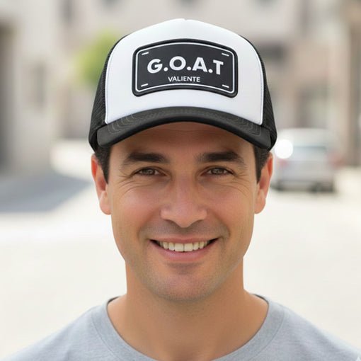 "GOAT" Trucker Hat — Be Legendary, Own the Game - valientecaps