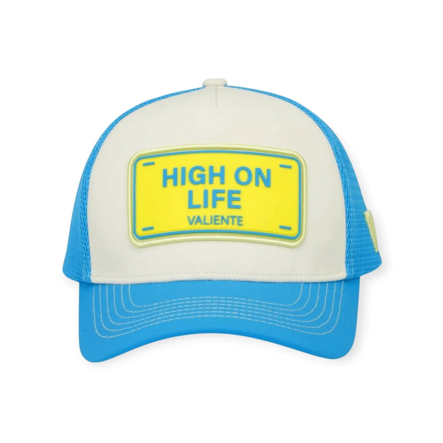 
                  
                    "High on Life" Trucker Hat Premium Rubber Logo - valientecaps
                  
                
