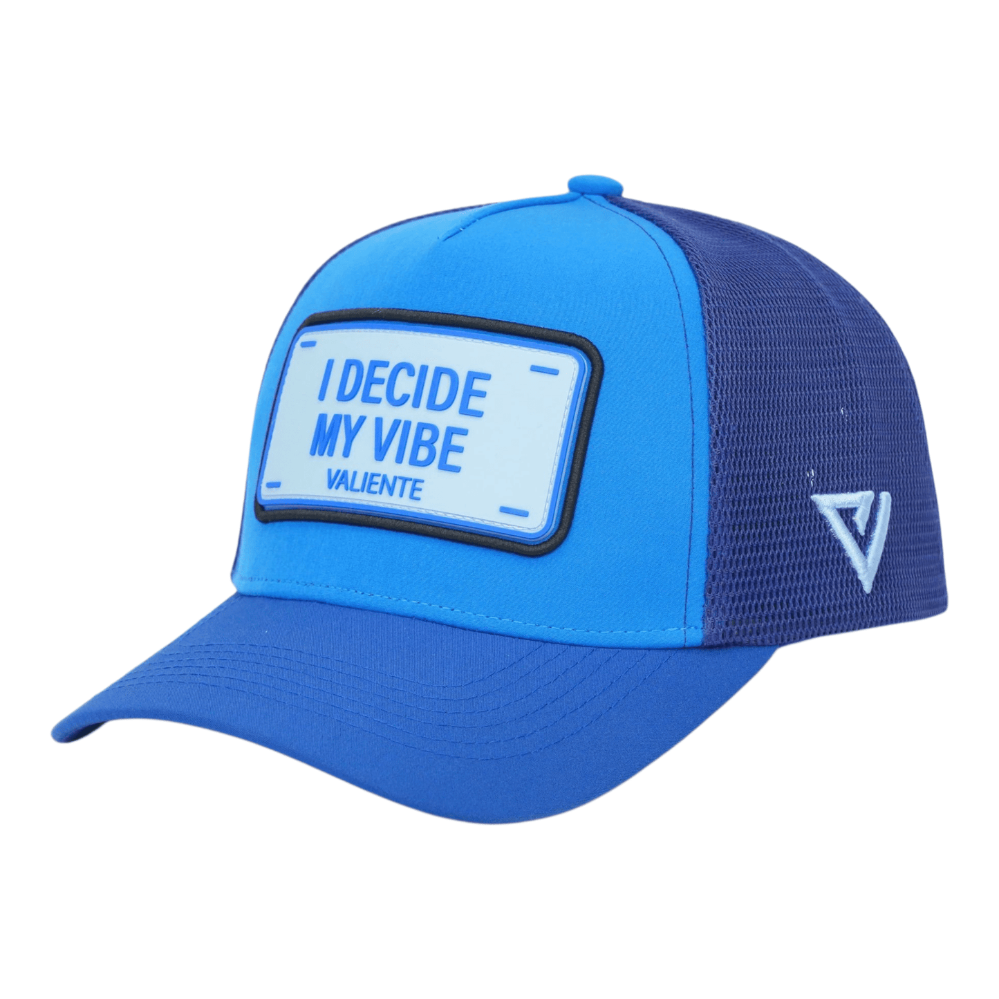 "I Decide My Vibe" Trucker Hat Premium Rubber Logo - valientecaps