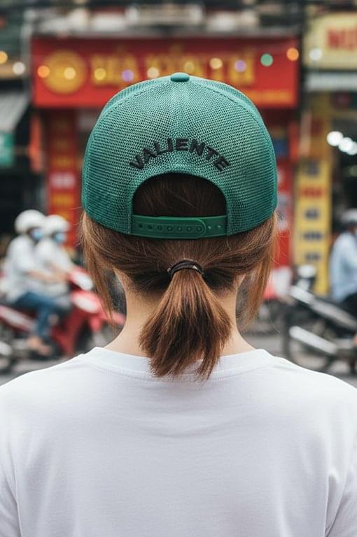 
                  
                    "One Day at a Time" Trucker Hat Premium Rubber Logo - valientecaps
                  
                