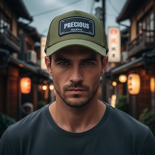 "Precious" Trucker Hat — Shine Bright, Make Your Mark - valientecaps