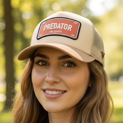 "Predator" Trucker Hat Premium Rubber Logo - valientecaps