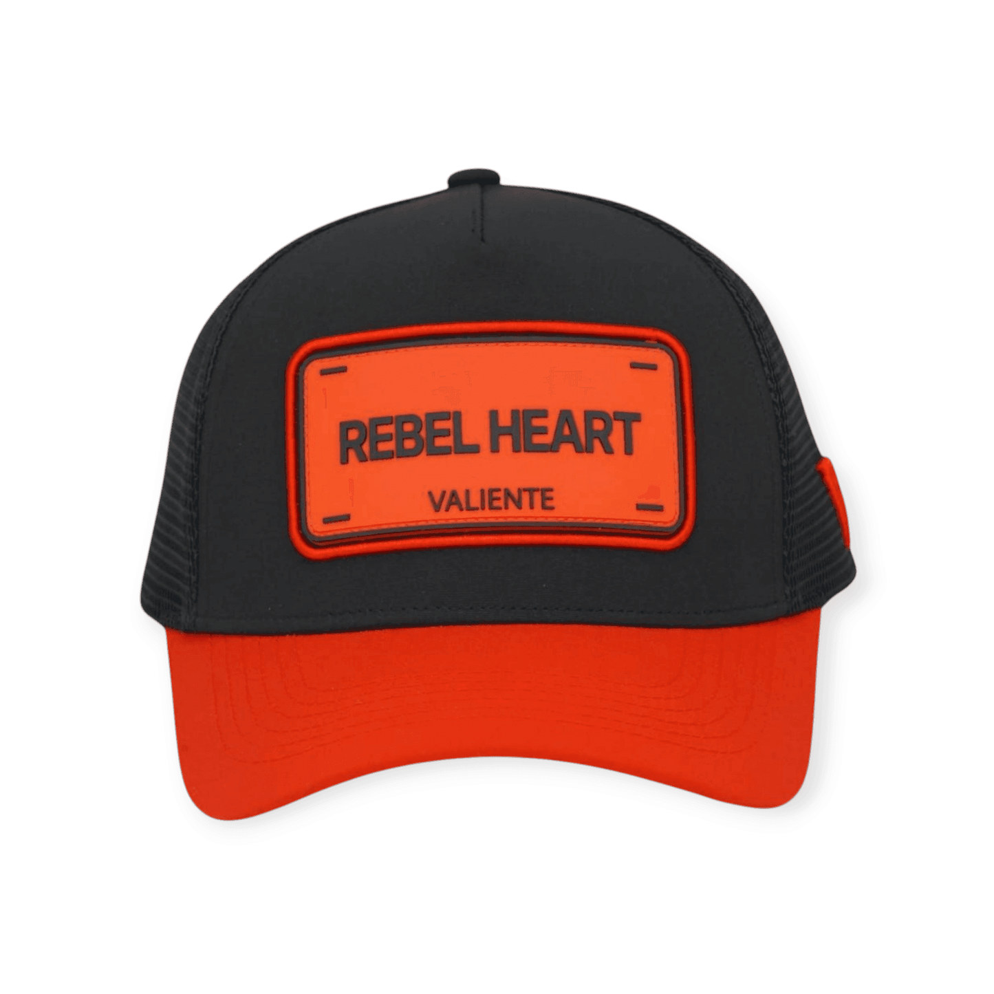 
                  
                    "Rebel Heart" Trucker Hat Premium Rubber Logo - valientecaps
                  
                