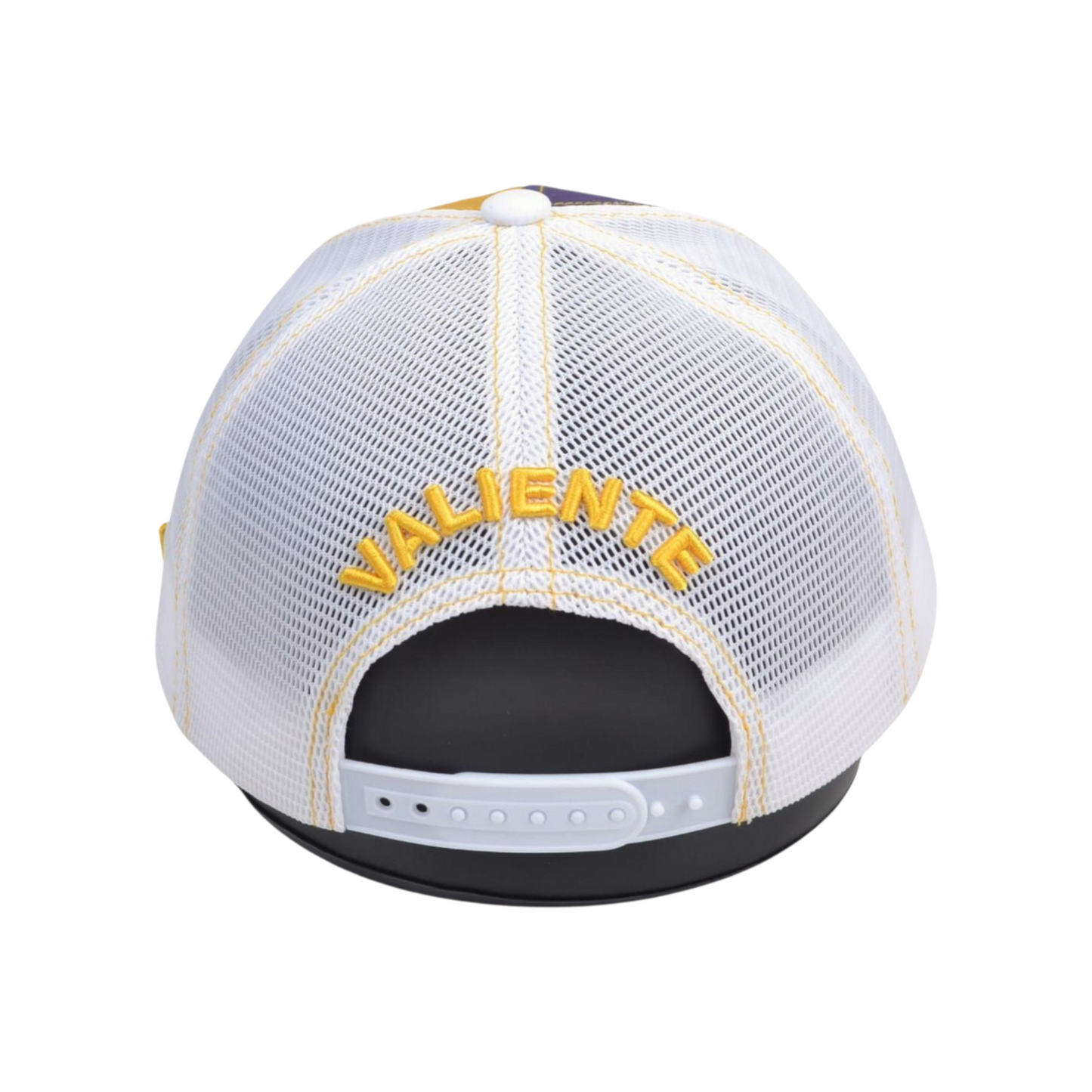 
                  
                    ValienteCaps KKR dual tone premium silicone logo in purple and gold, featuring a sleek, textured design on the silicone patch.
                  
                
