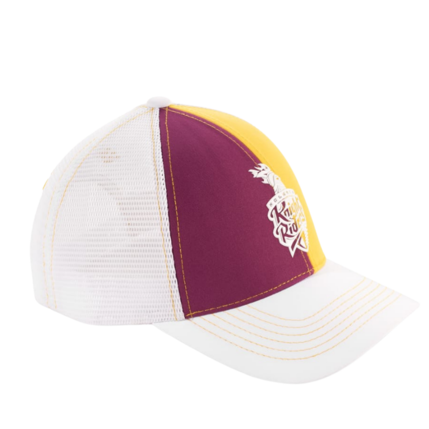 
                  
                    ValienteCaps KKR dual tone silicon logo patch with black and gold design on a white background
                  
                