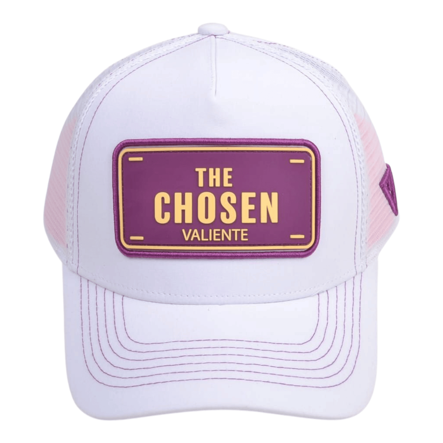 "The Chosen" Trucker Hat Premium Rubber Logo - valientecaps