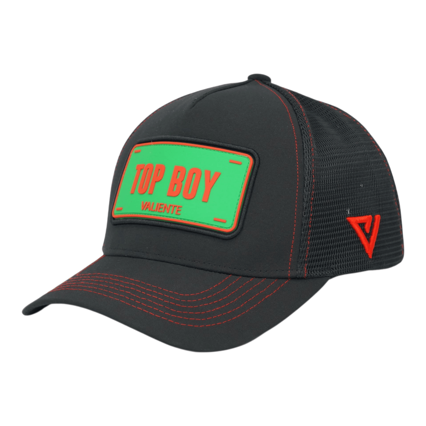 "Top Boy" Trucker Hat Premium Rubber Logo - valientecaps