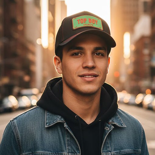 "Top Boy" Trucker Hat Premium Rubber Logo - valientecaps